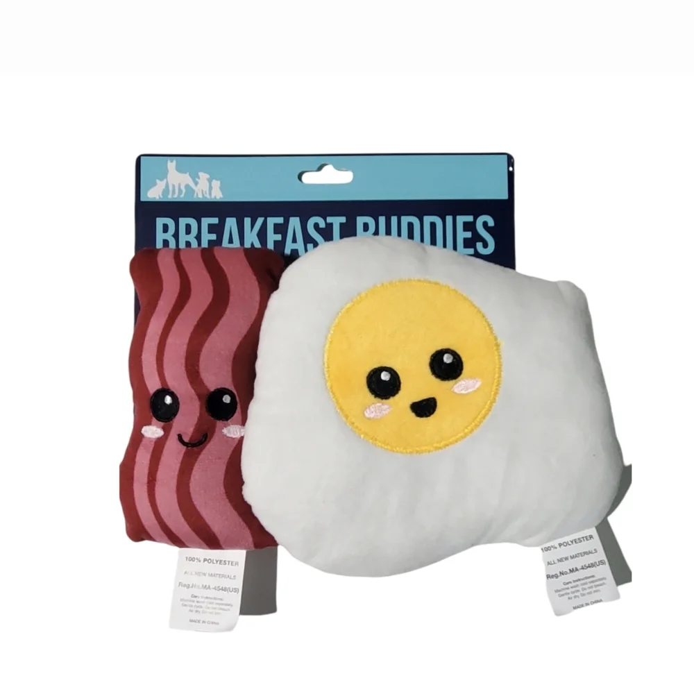 Dog Squeak Toy Gift Breakfast Buddies Plush Toy - Picture 5 of 6